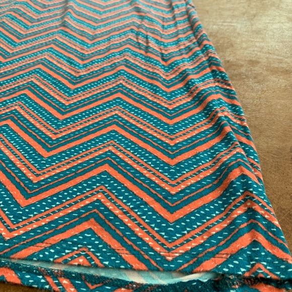 Loveappella Teal/Orange Geometric Print Maxi, Women's XS - Picture 7 of 12